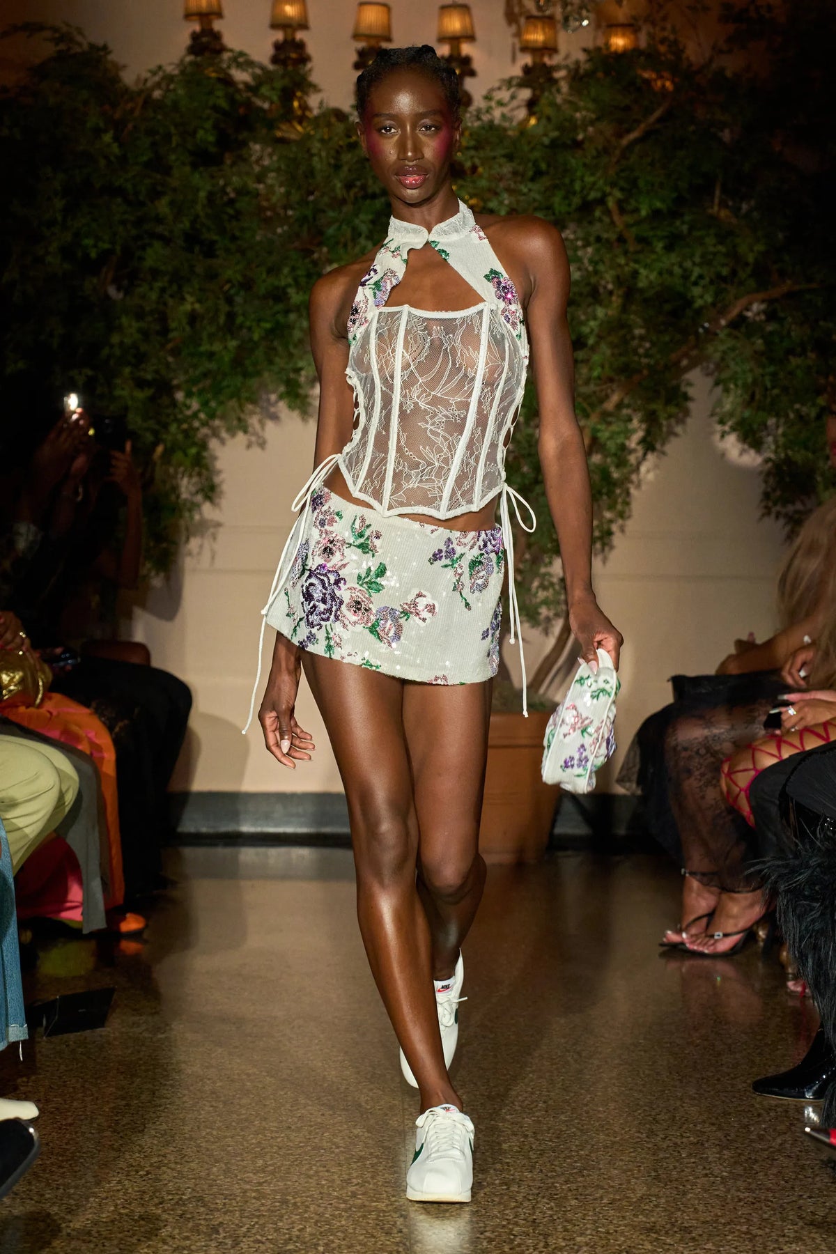 Pre-Order: Purple Floral Sequin- Bustier