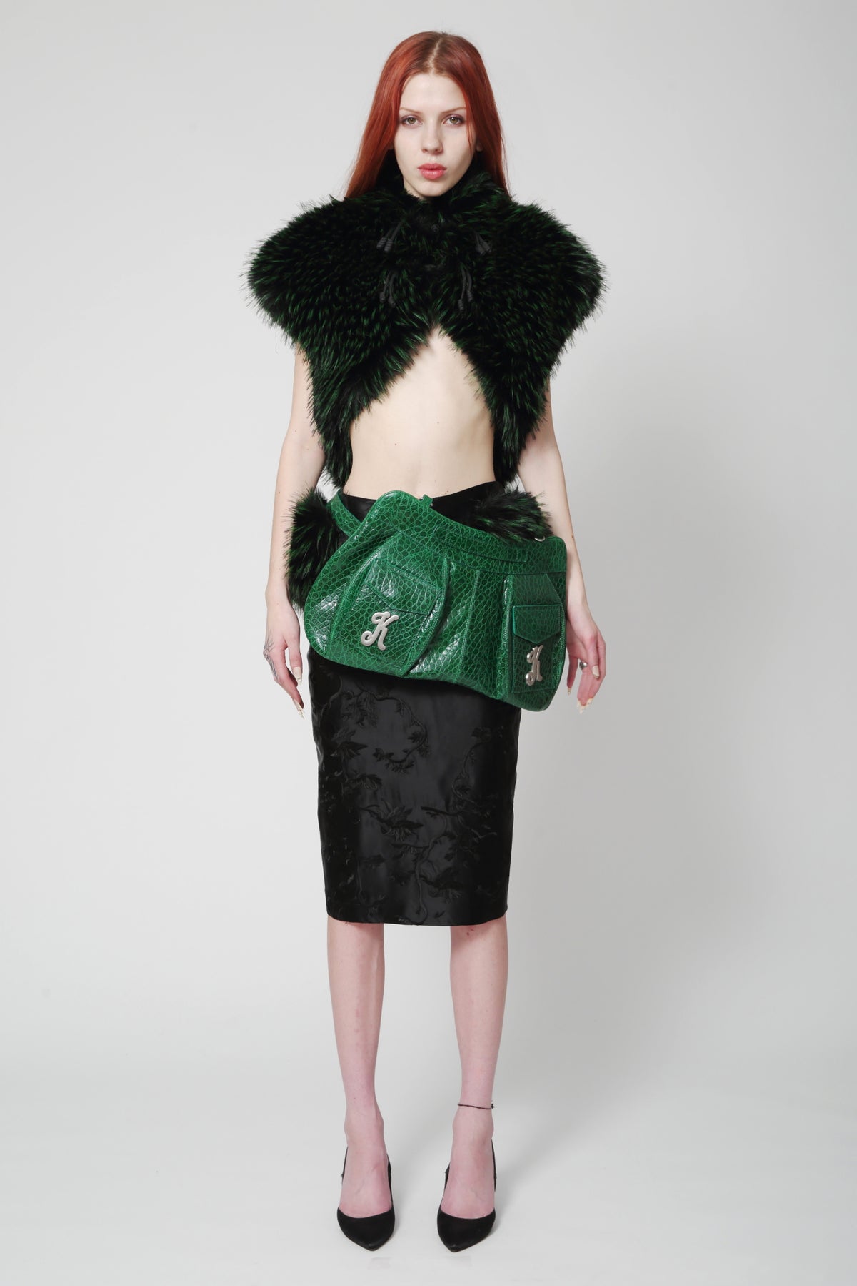 Green Croc Butt Bag