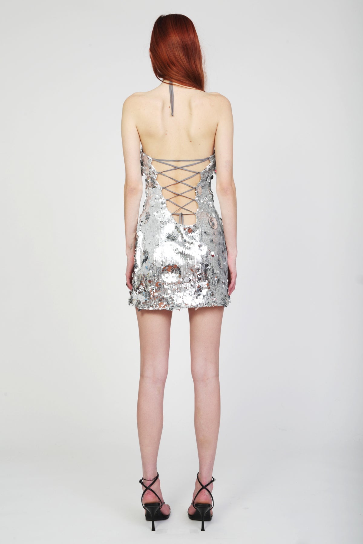 Silver Sequin Mini Dress -Pre-Order