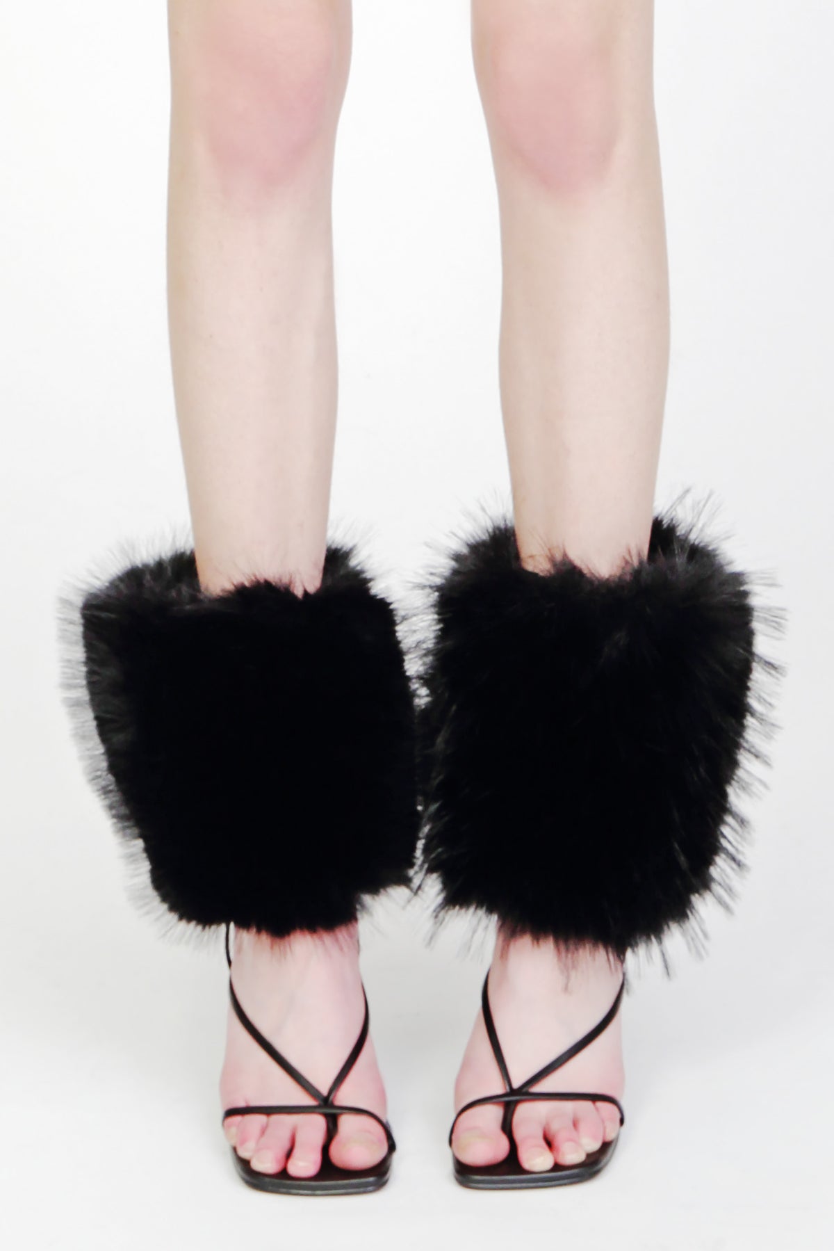 Faux Fur Ankle Warmer in Black