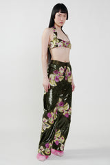 Pre-Order:  Green Embroidery Bandeau Top