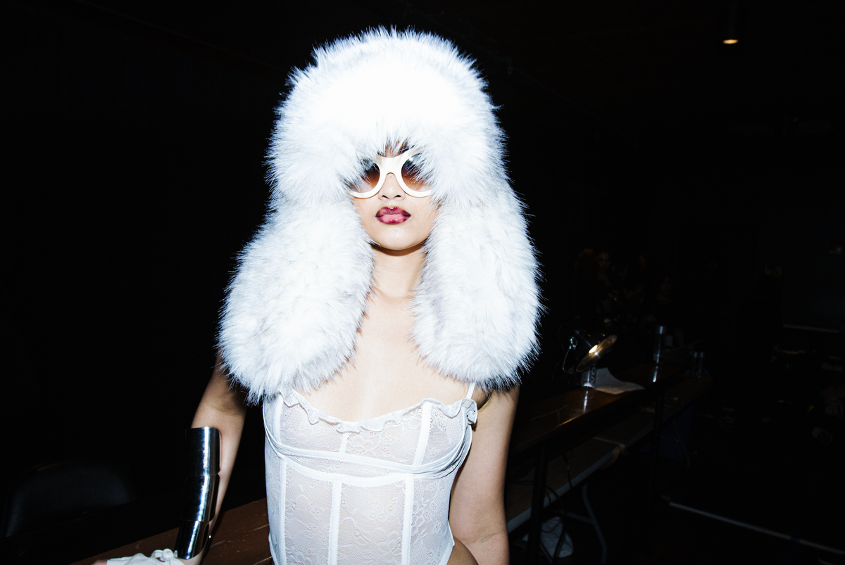 Oversized Faux Fur Trapper Hat in White- Pre-Order