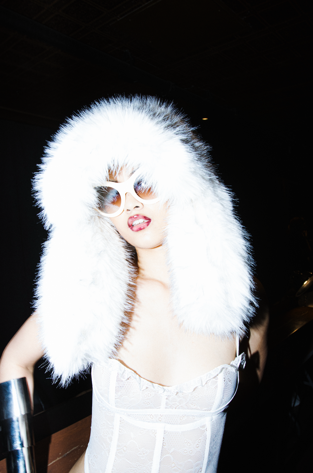 Oversized Faux Fur Trapper Hat in White- Pre-Order