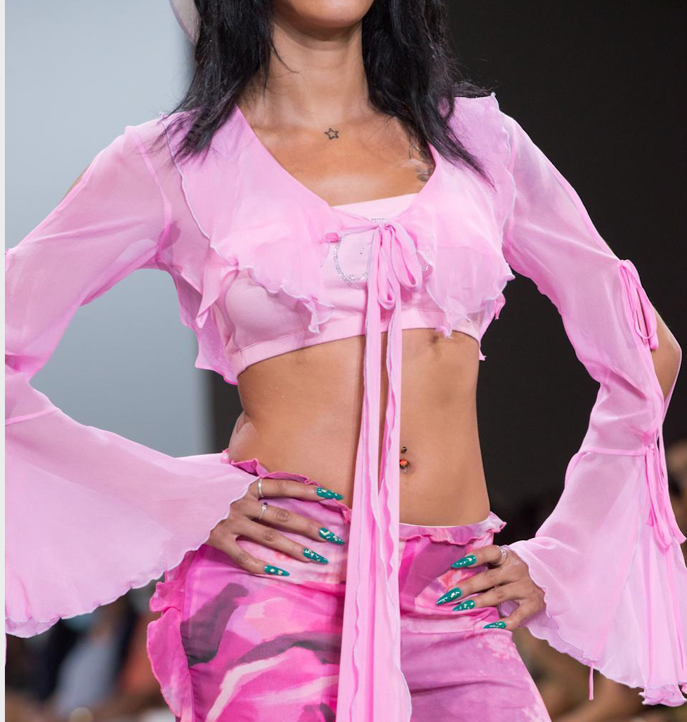 Baby Pink Chiffon Tie Top – Kim Shui Studio