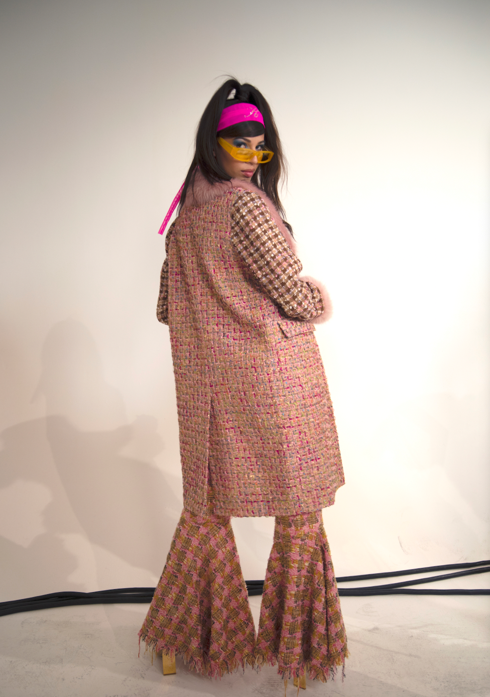 Pink Vegan Fur Coat-Final Sale