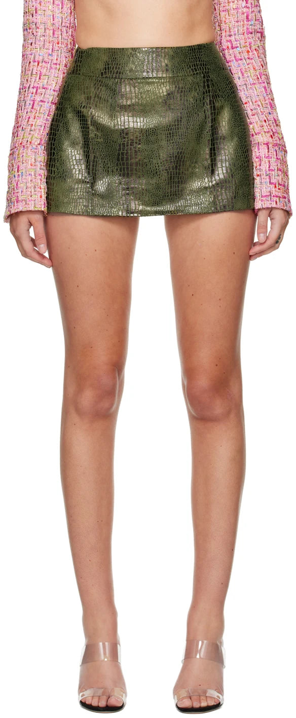 Army Croc Mini Skirt