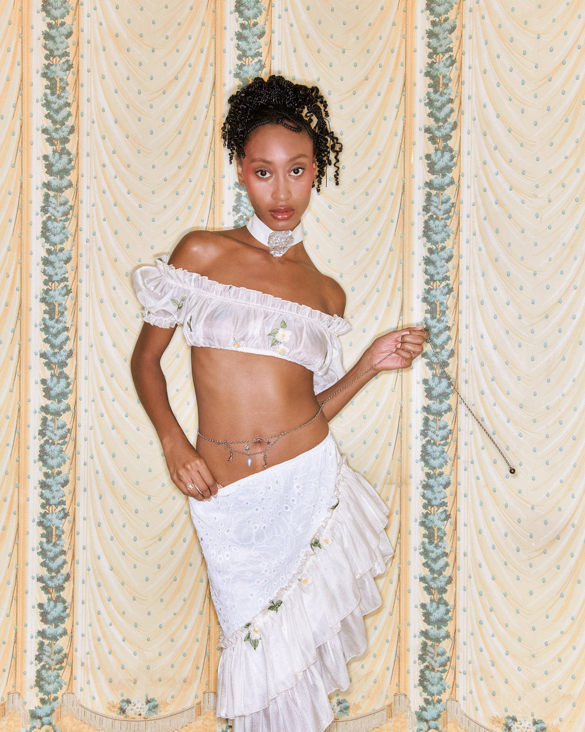 Net Skirt Off Shoulder Top And Long Skirt Net Skirt And Top