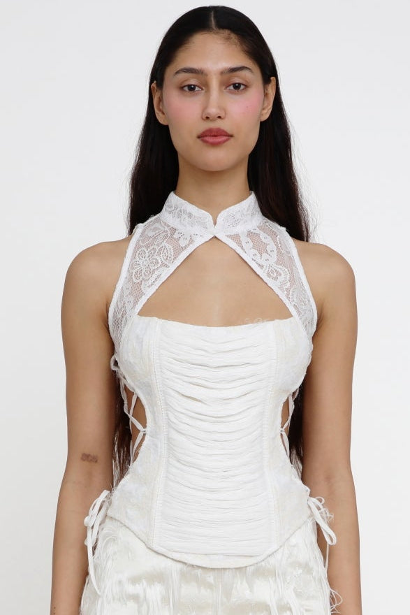 Ana Lace Up Halter Corset-Pre Order