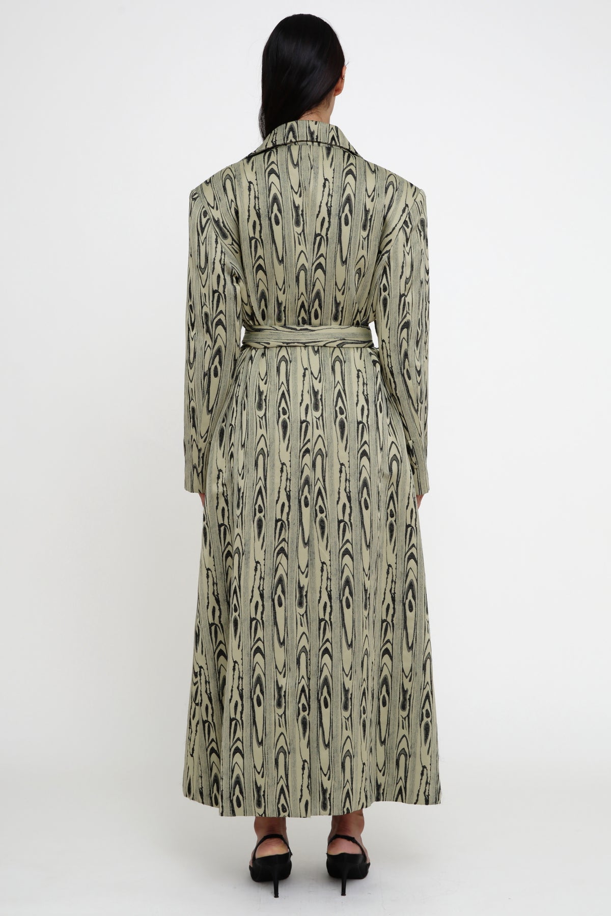 Elisa Woodgrain Print Coat-Pre-Order