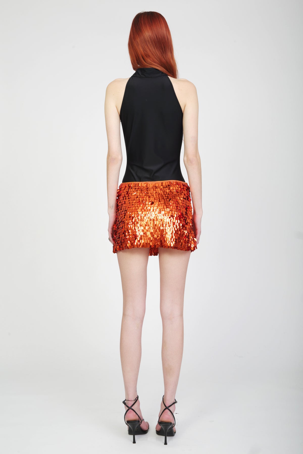 Copper Pailette Mini Skirt Pre Order