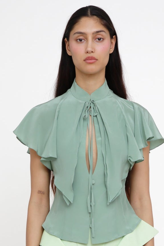 Ella Ruffle Tie Shirt