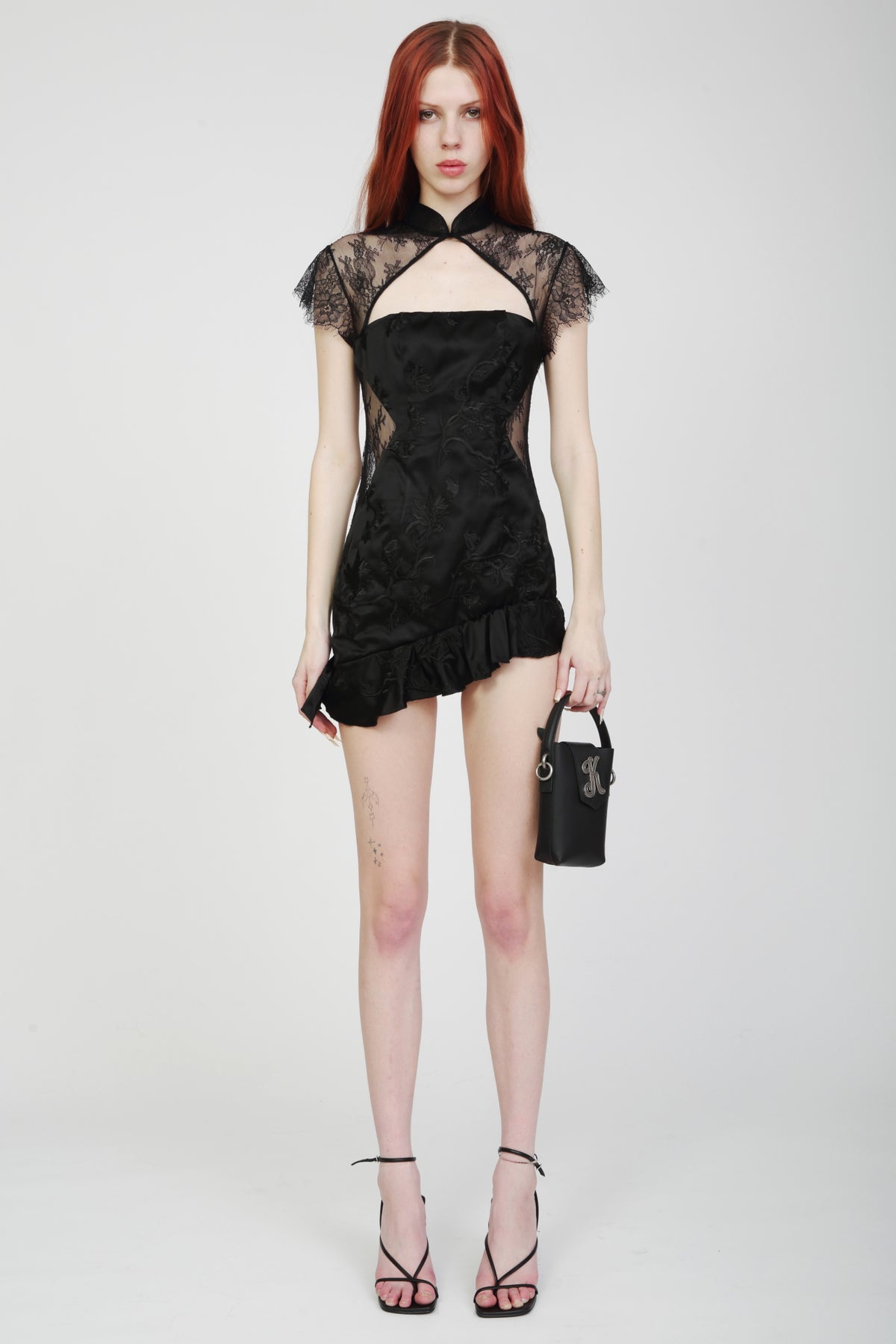 Lucy Silk Embroidered Lace Qi Pao Pre Order