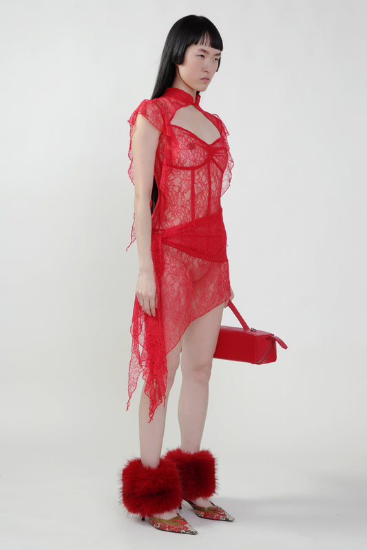 Pre Order: Red Lace Mini Dress