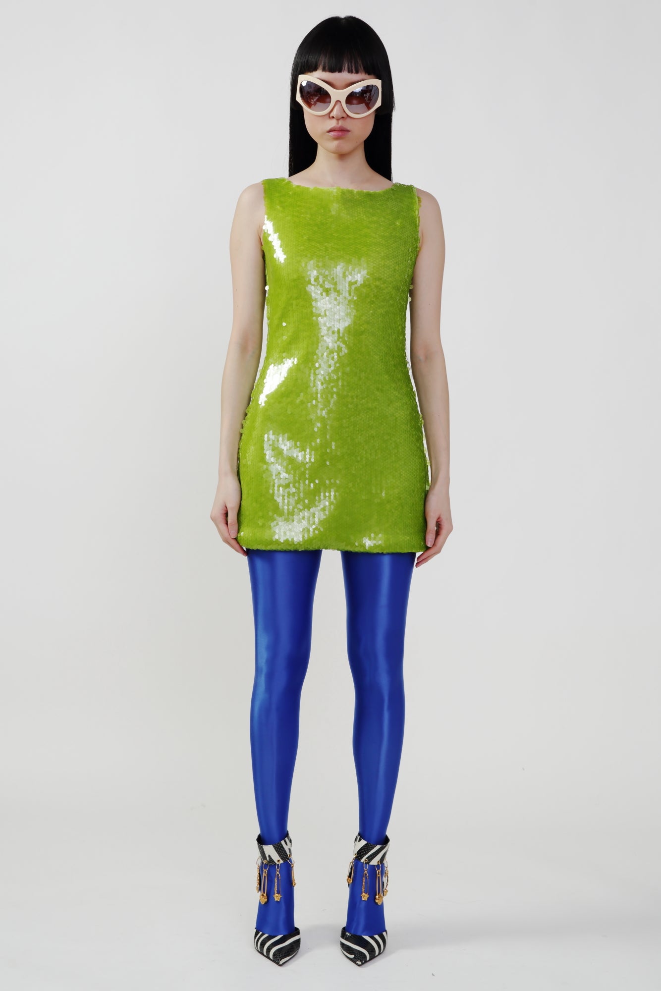Mesh Wrap Gown in Green X-Small / Green Mesh Wrap Gown in Green X-Small / Green