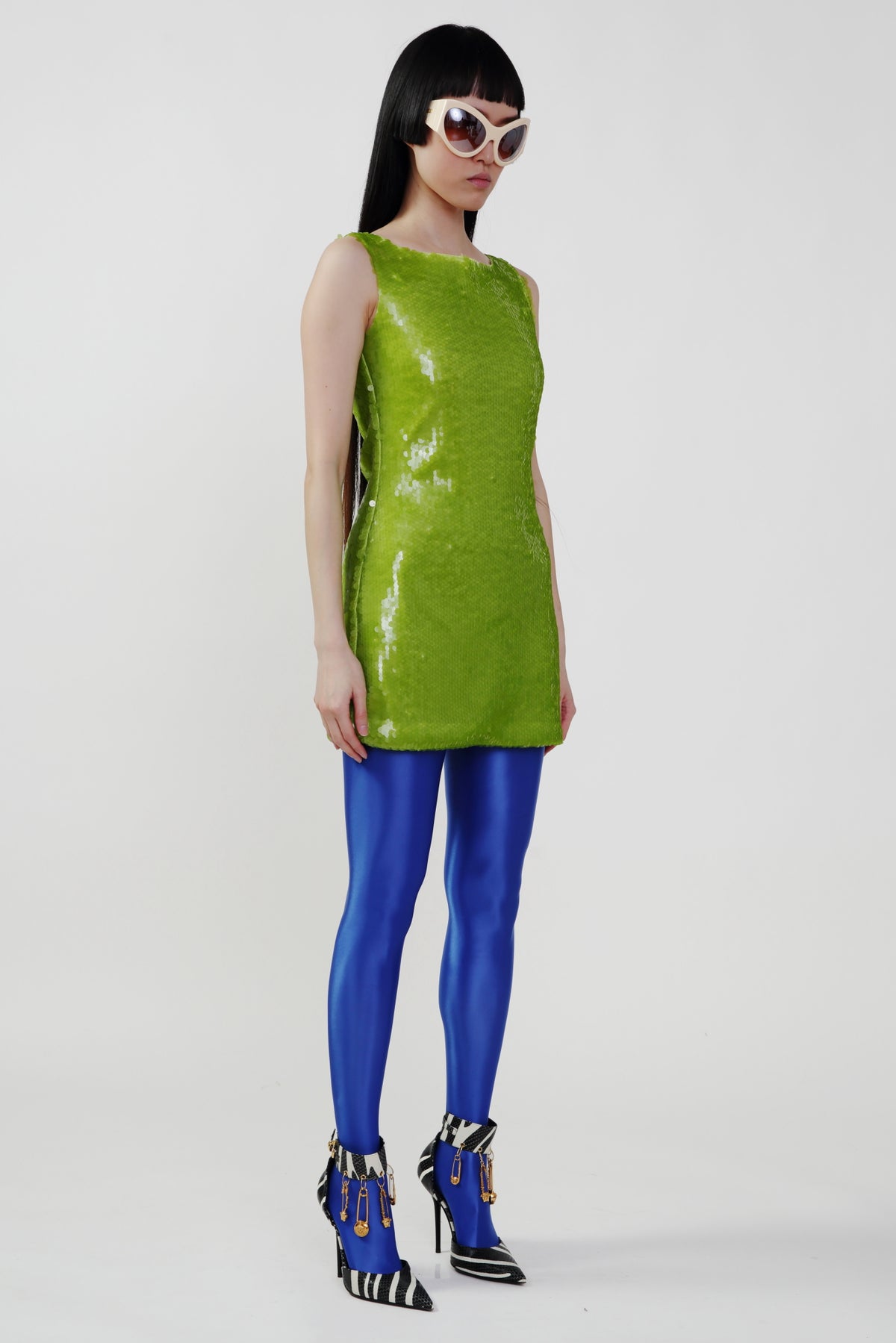 Mesh Wrap Gown in Green X-Small / Green Mesh Wrap Gown in Green X-Small / Green
