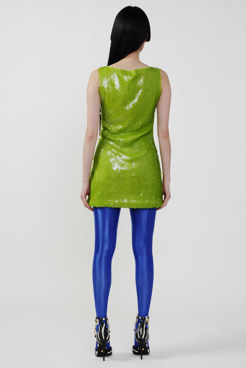 Mesh Wrap Gown in Green X-Small / Green Mesh Wrap Gown in Green X-Small / Green