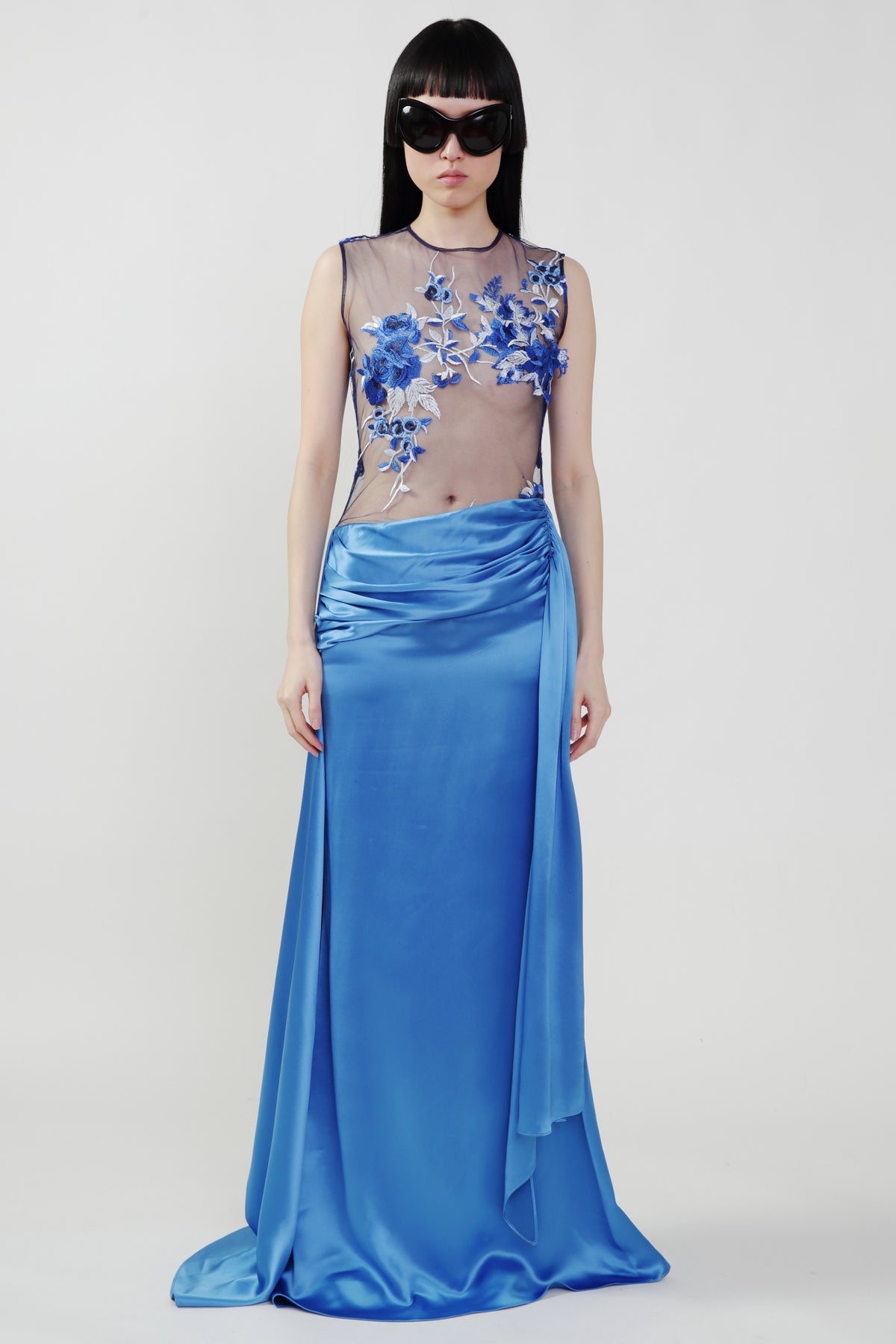 Pre Order: Cobalt Blue Satin Gown