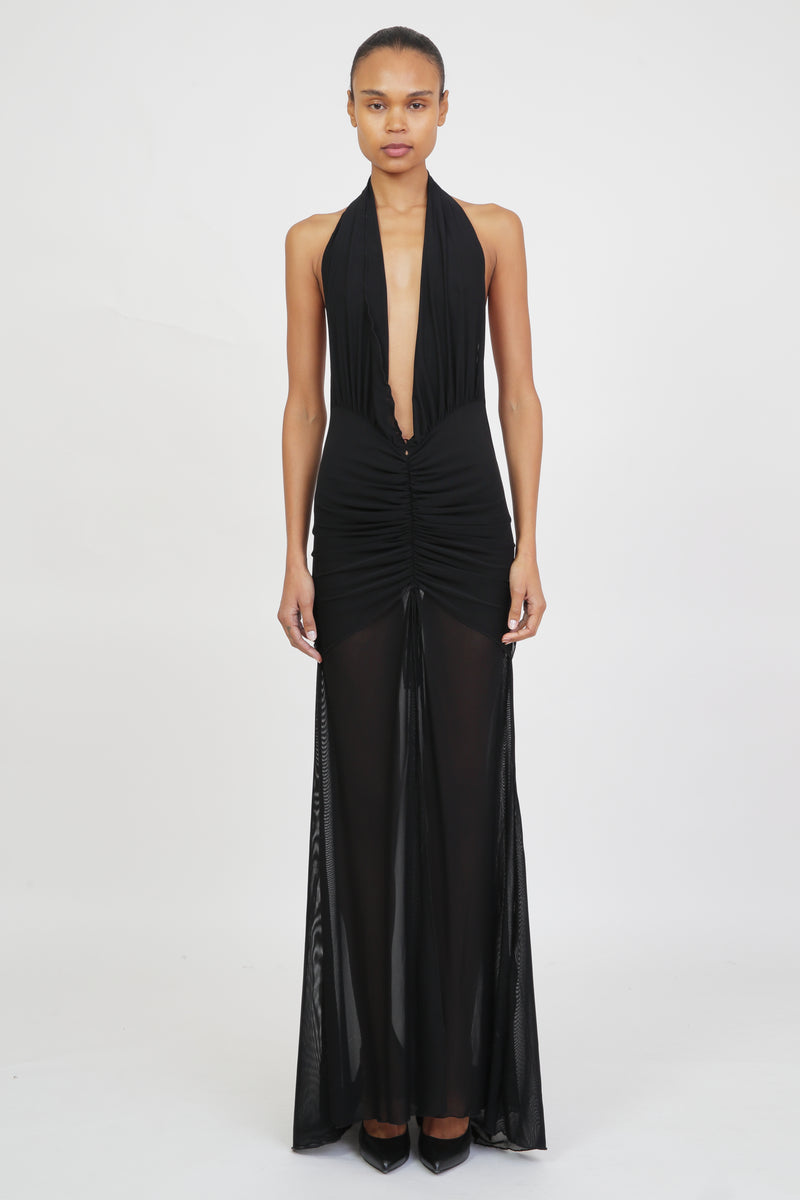 Mesh Maxi Dress in Black-Pre Order Kim Shui Studio Mesh Maxi Dress in Black-Pre Order Kim Shui Studio