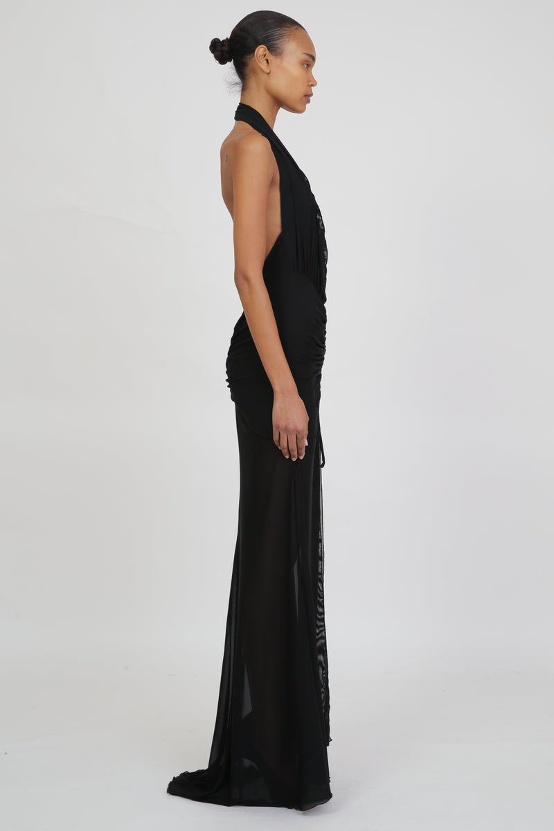 black net maxi dress Mesh Maxi Dress in Black-Pre Order – Kim Shui Studio
