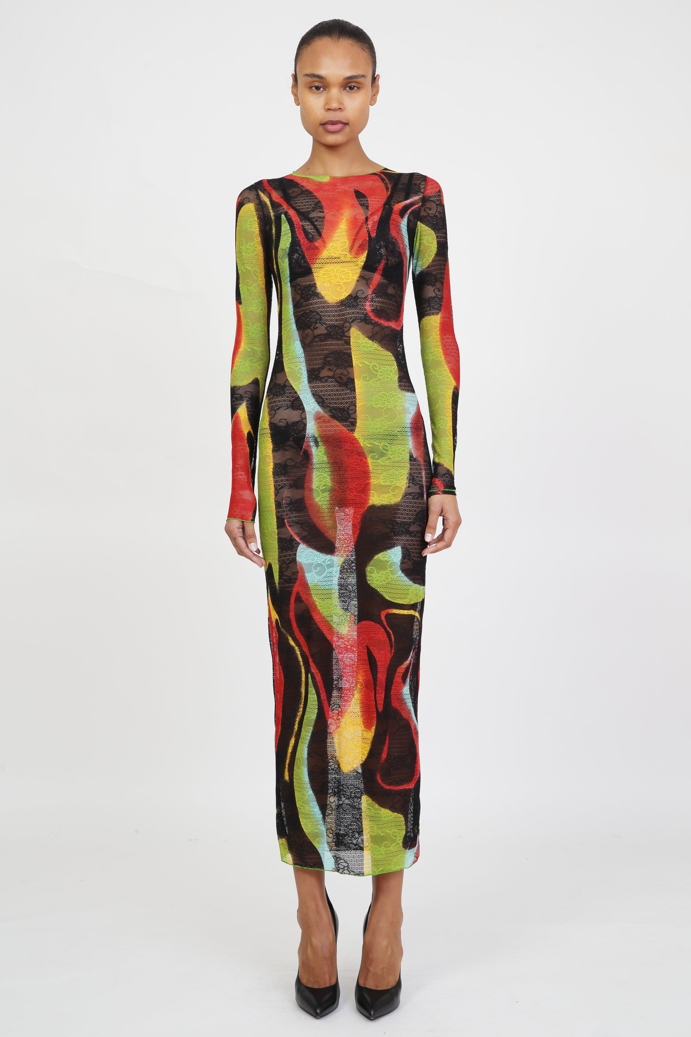Green Swirl Maxi Dress X-Small Green Swirl Maxi Dress X-Small