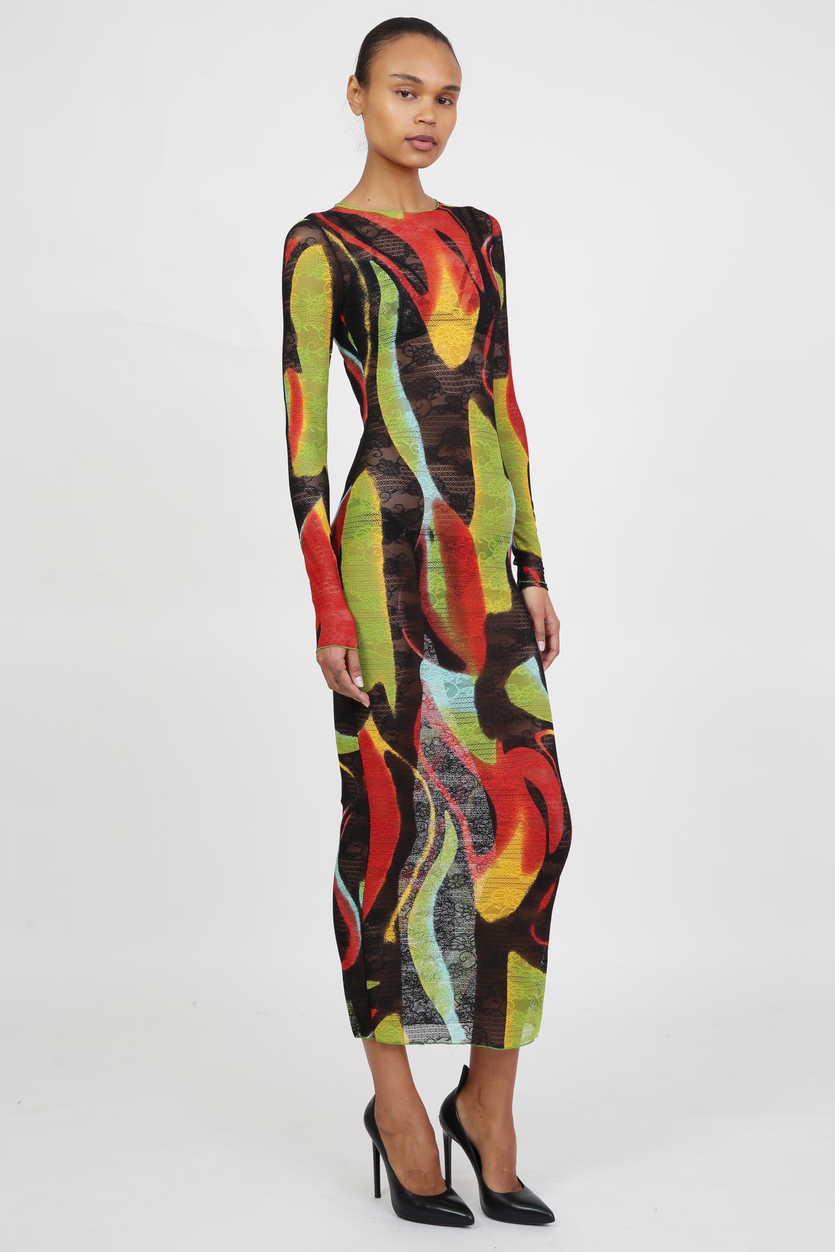 Green Swirl Maxi Dress