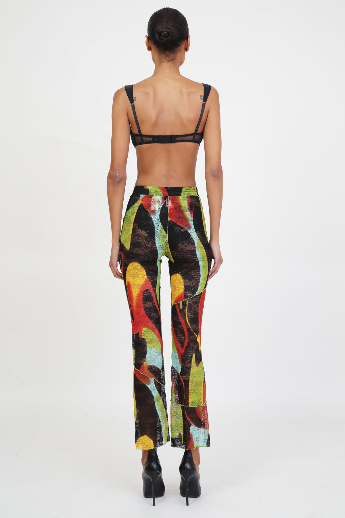 Green Swirl Stitch Pants