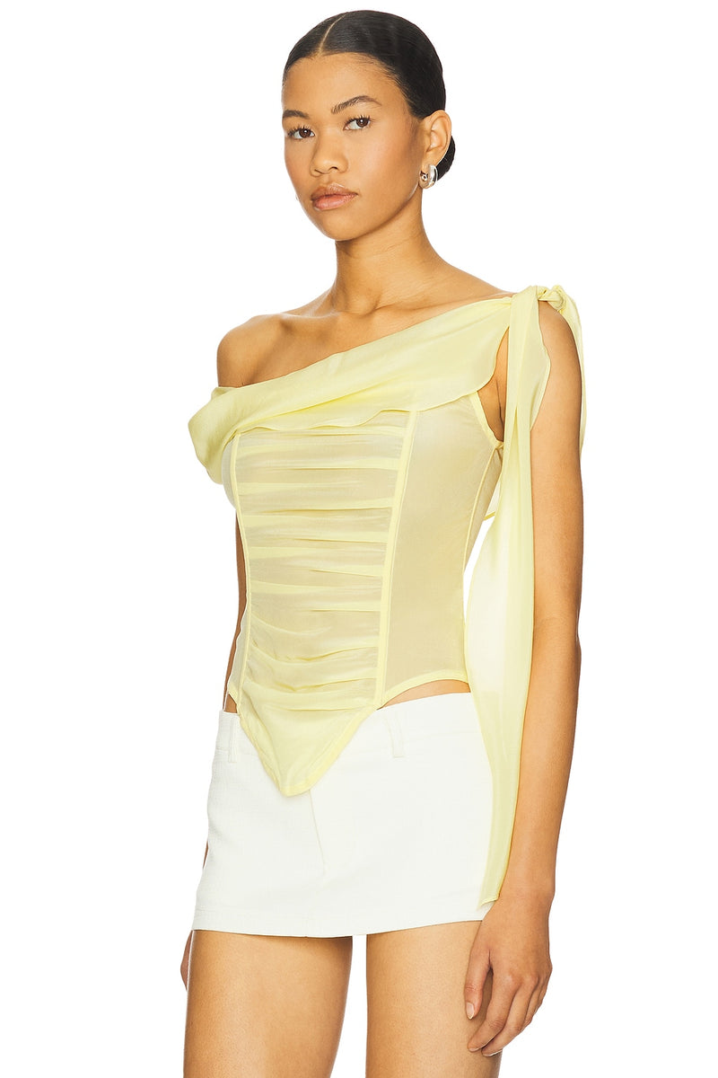 Chiffon Top in Yellow