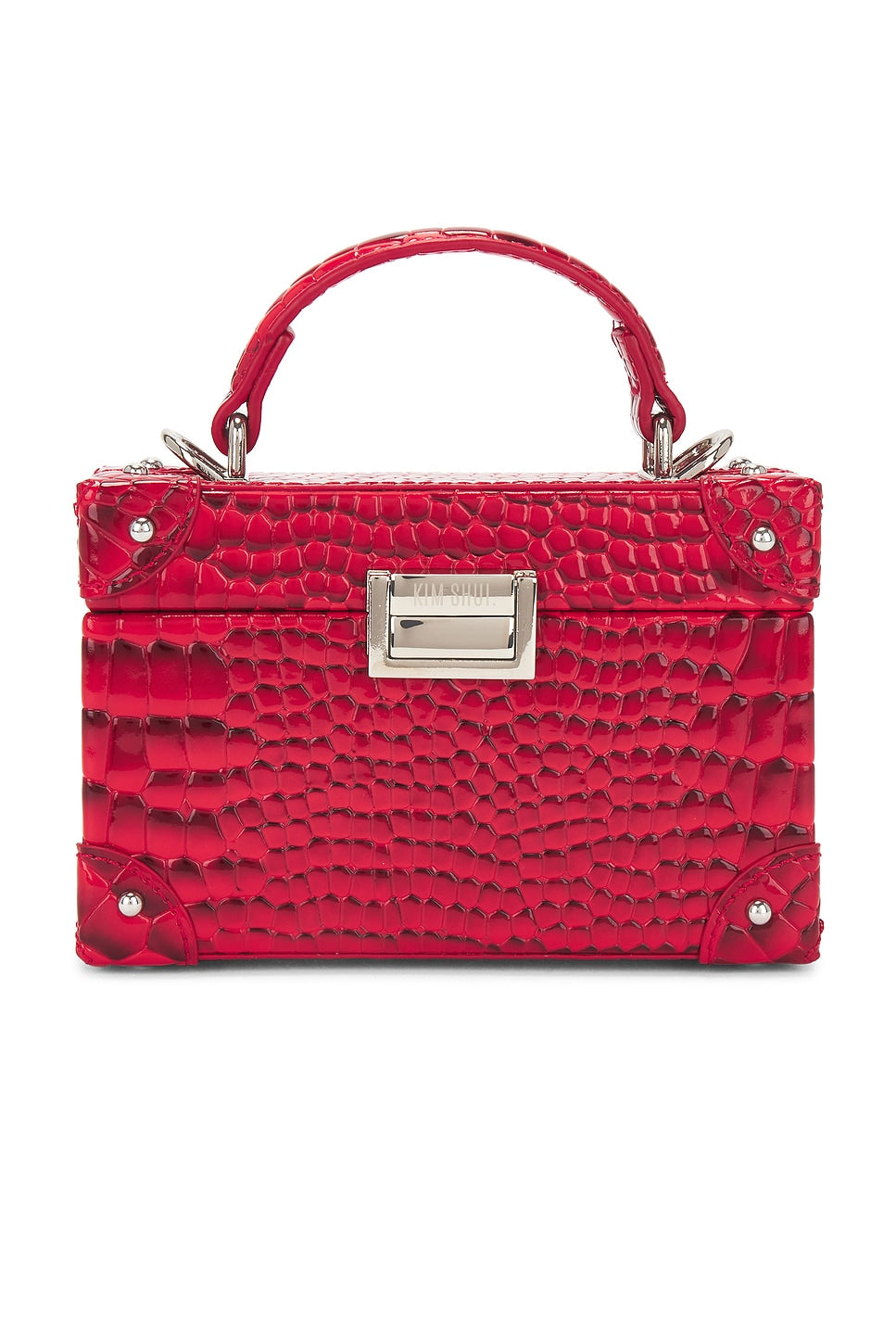 Mini BOX BAG IN RED CROC -THE IDEAL GIFT- 30% off at check