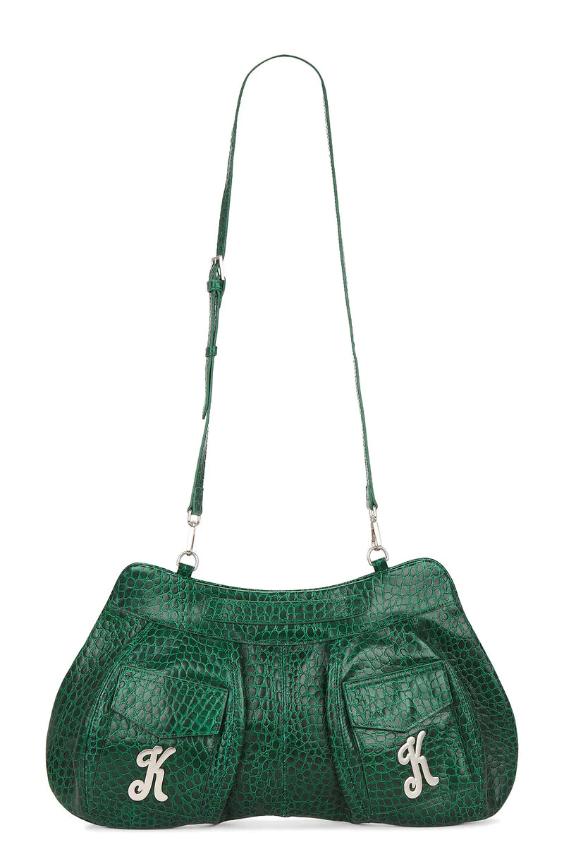 Green Croc Butt Bag