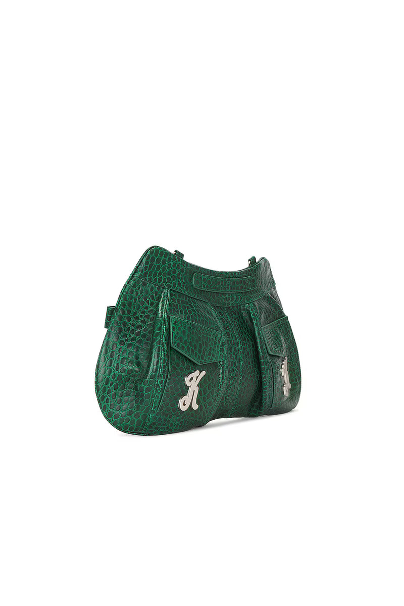 Green Croc Butt Bag