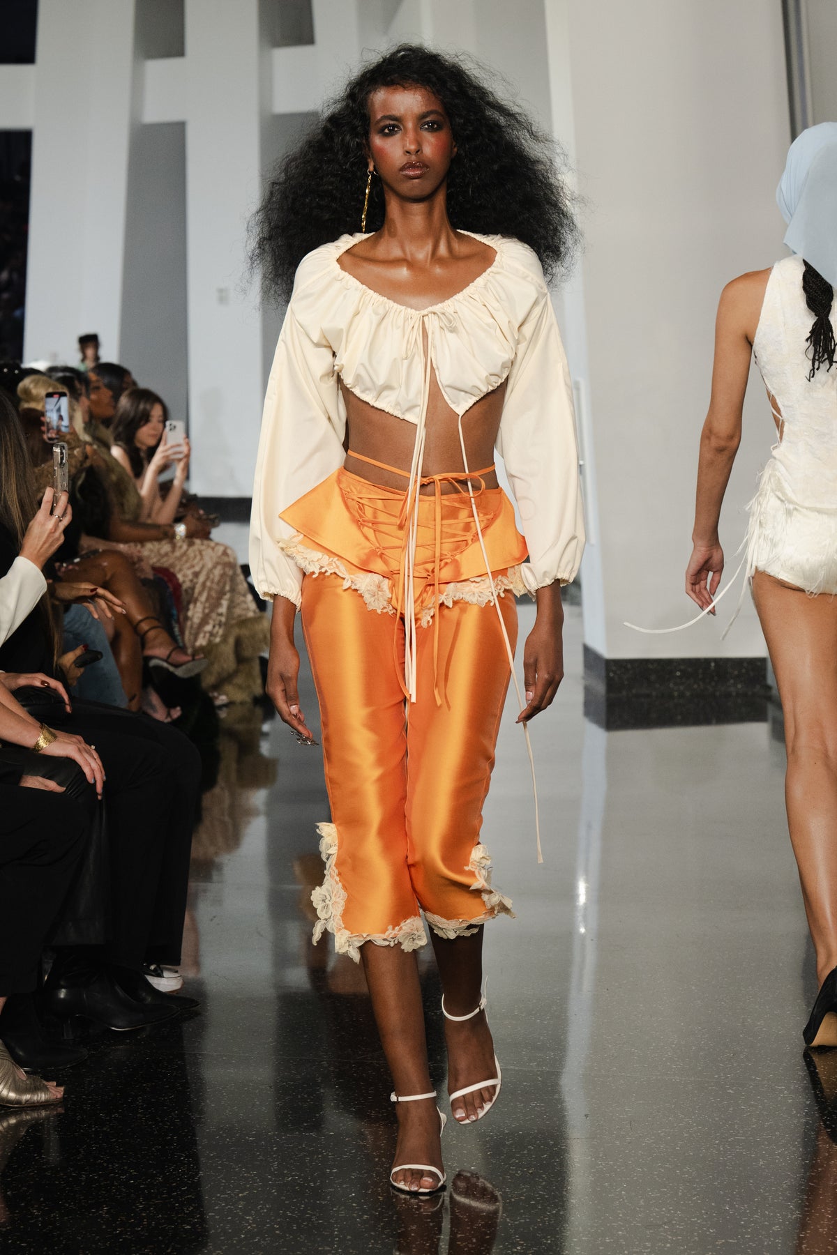 Amina Orange Lace Up Pants- pre order