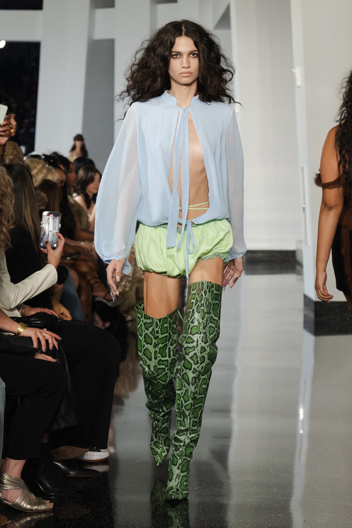 Peyton Blue Sheer Tie Top-Pre Order