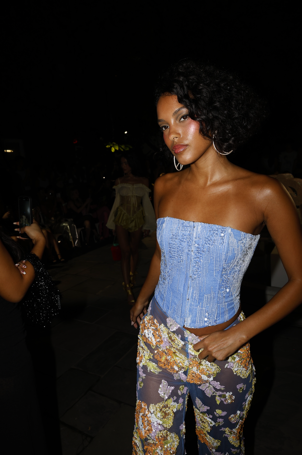 Periwinkle Velvet Bustier