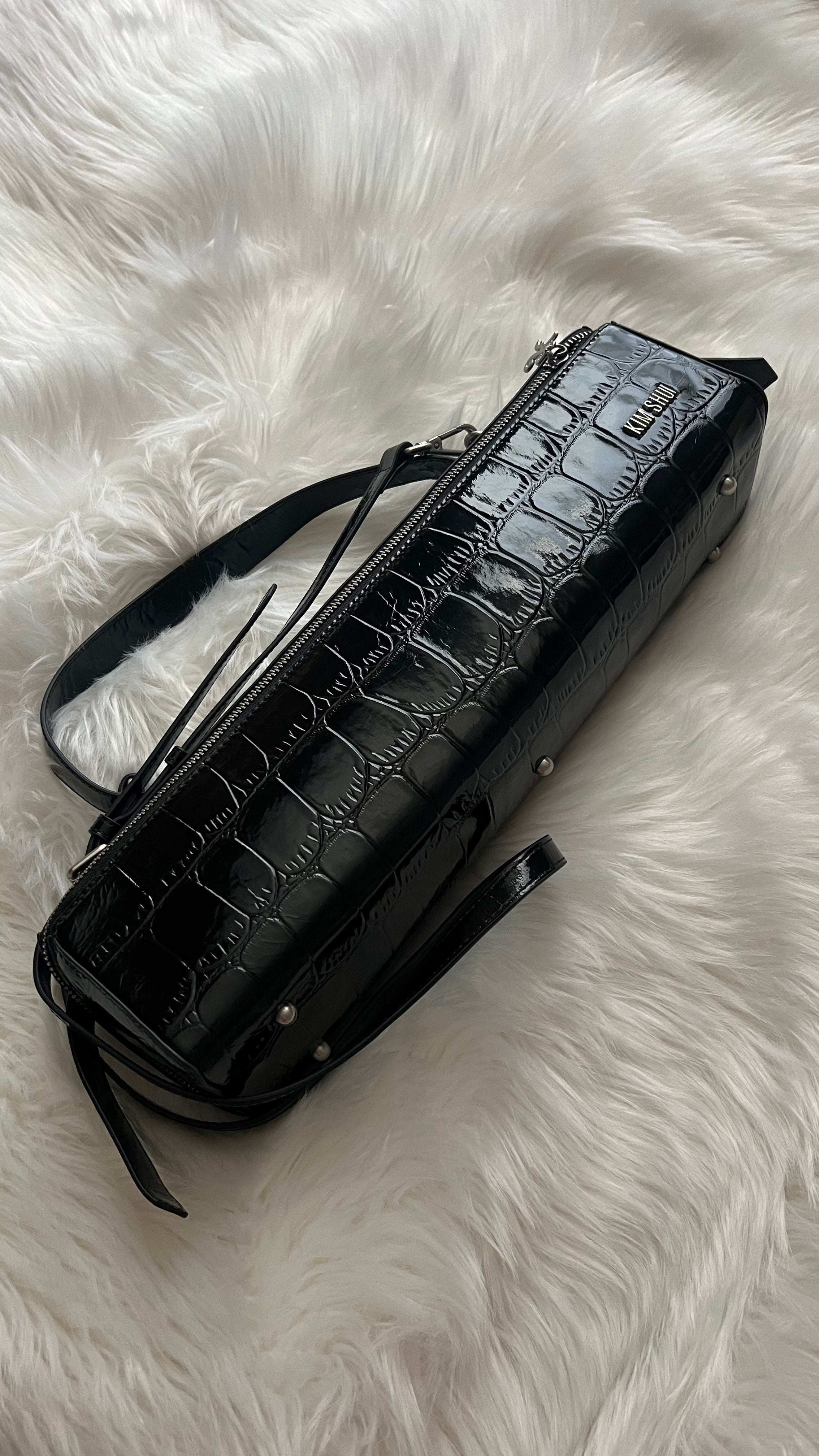 The EUR FERMI Bag in Black Croc – Kim Shui Studio