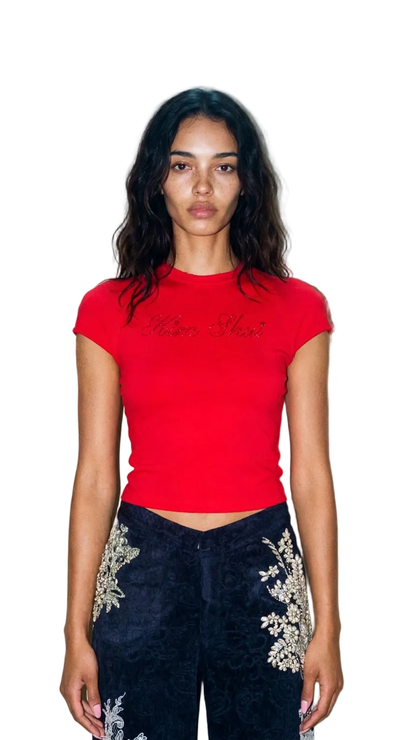 KIM SHUI Baby Tee in RED