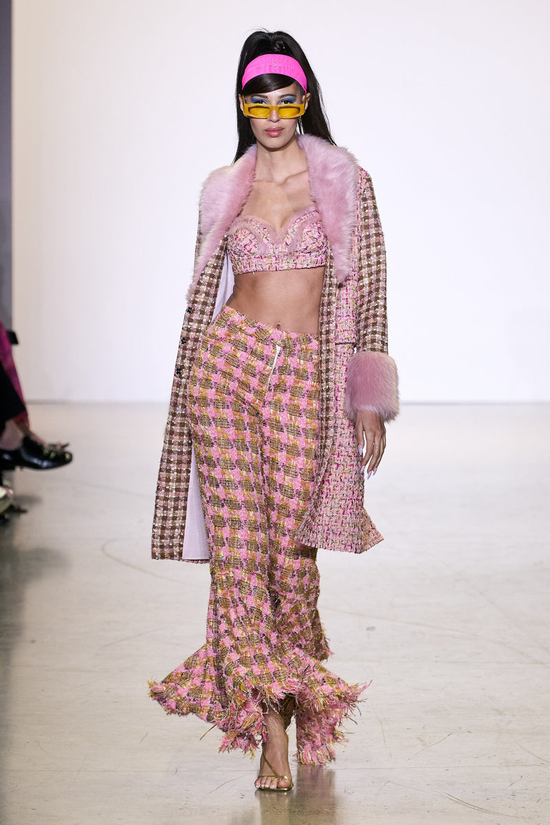 Flared Pink Tweed Pant – Kim Shui Studio