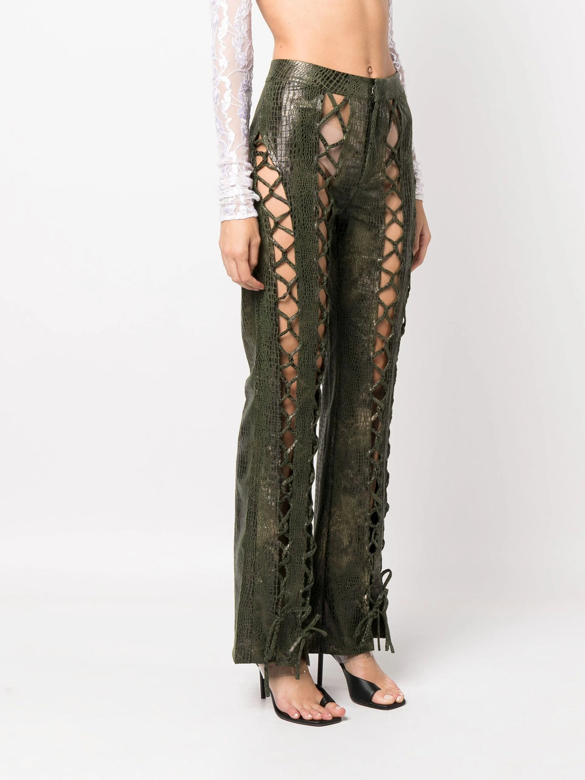 Lace Up Croc Pant -Pre Order