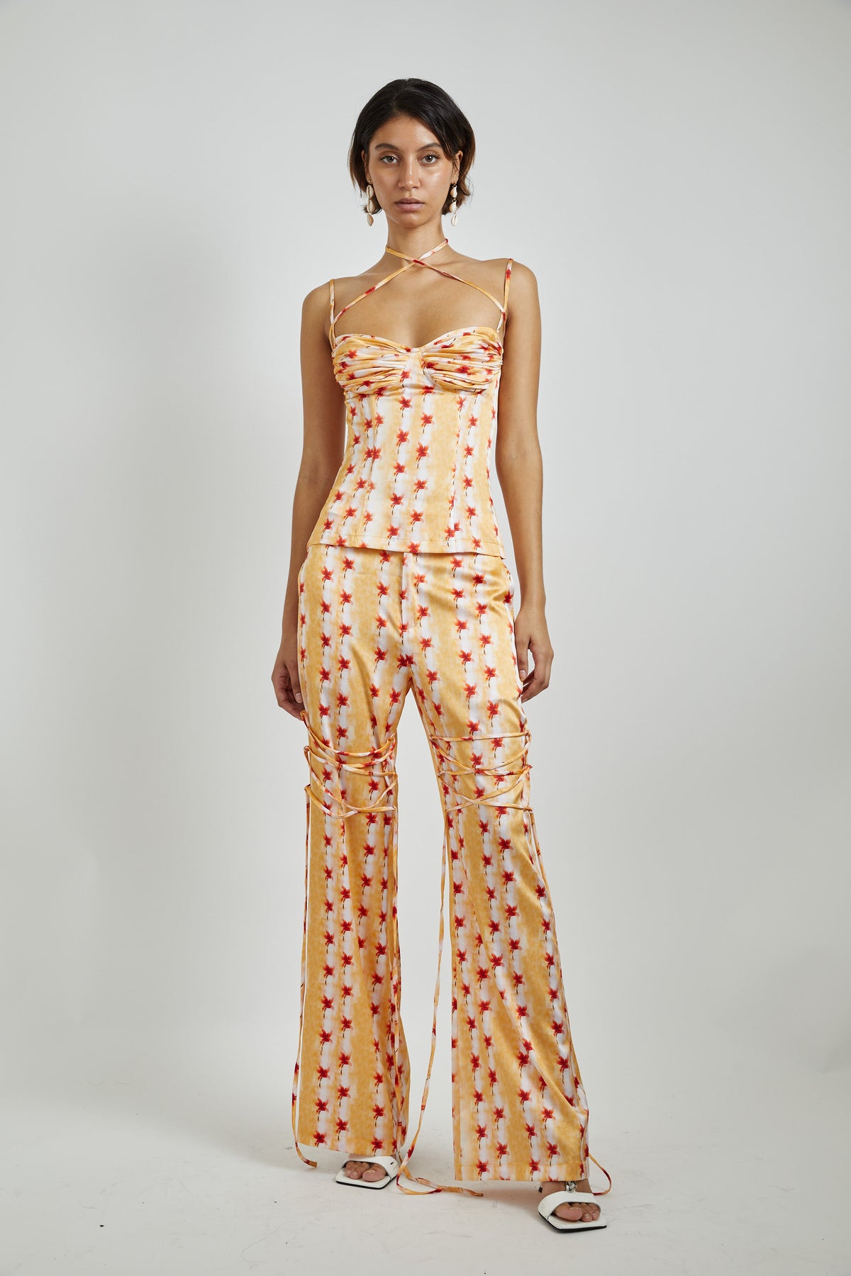 Silk Coral Pants-30 % off -final sale (no return )