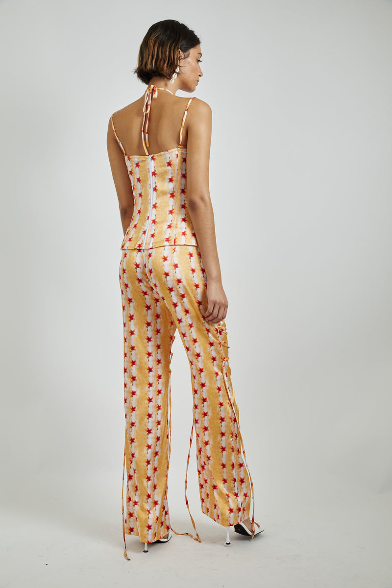 Silk Coral Pants-30 % off -final sale (no return )