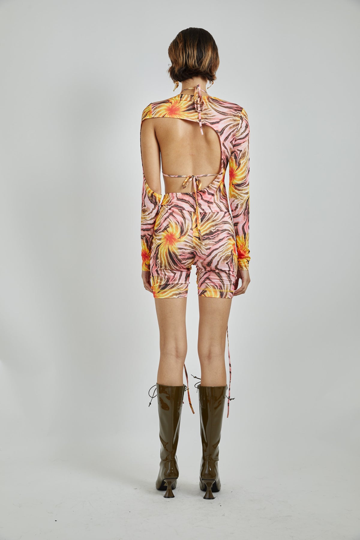 Cut out Tropic Print Top