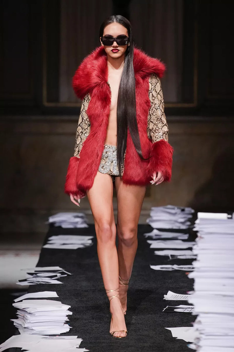 Snake Brocade Moto Jacket Kim Shui Studio