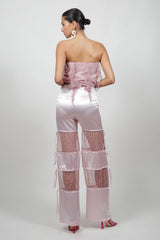 Pink Lace Insert Pant
