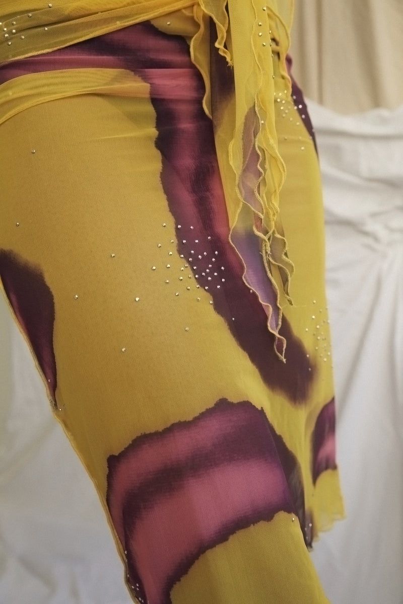 Swirl Print Multi Tie Sleeveless Dress