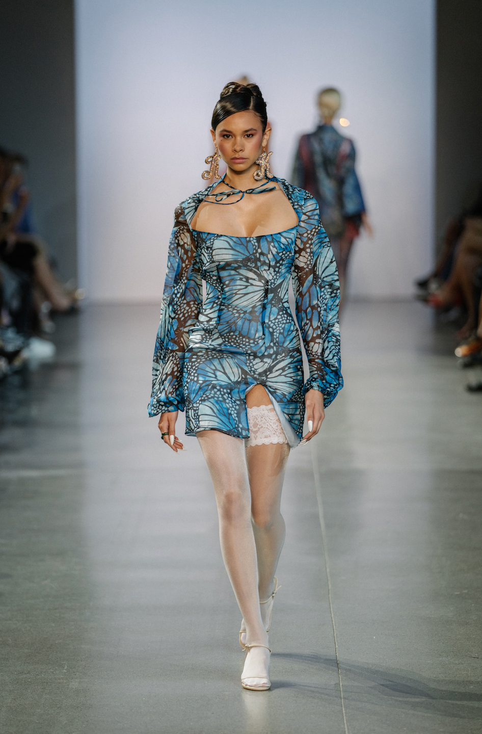 Butterfly Silk Chiffon Mini Dress Kim Shui Studio