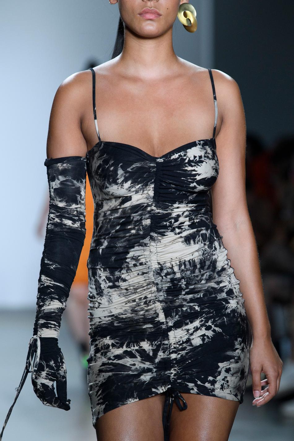 Tie Dye Shirred Dress