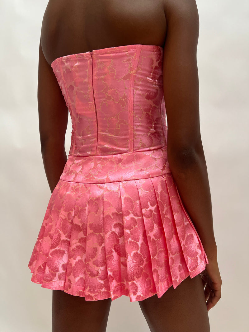 Pleated Mini Skort in Pink- New Arrival